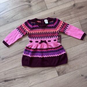 Gymboree Fairisle Sweater Dress Spice Market 12-18 Months